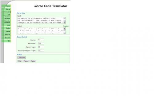 morse code translator. Using a Morse code translator